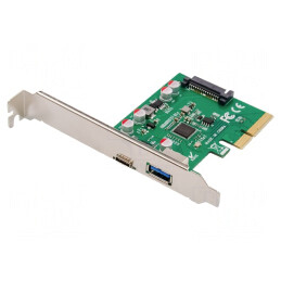 PCIe USB 3.1 Card 10Gbps USB-A & USB-C Adapter | Electronic-mag.ro | Componente Electronice