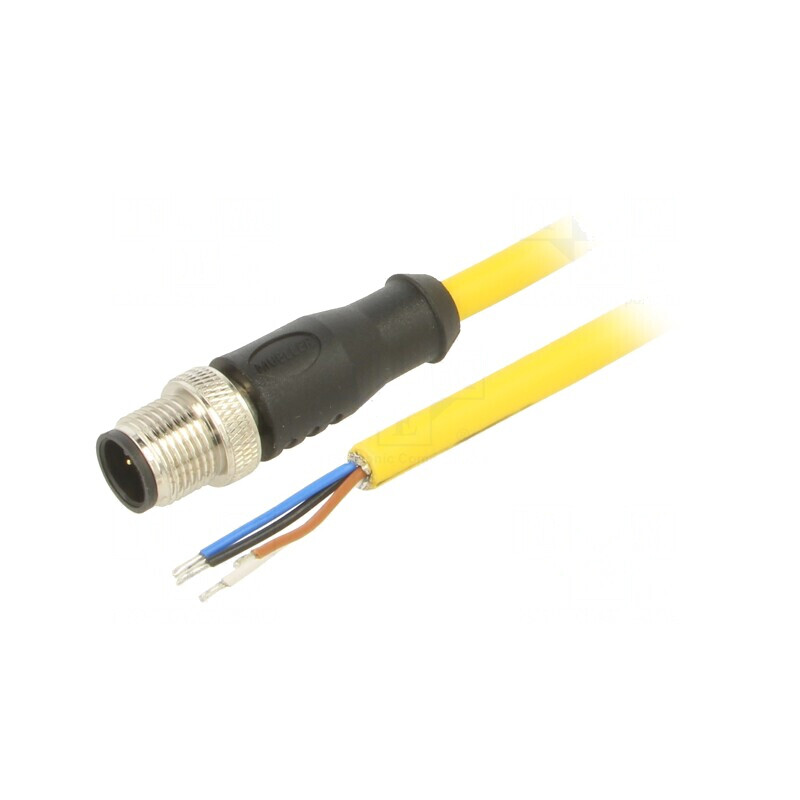 Cablu de Conectare M12 4 Pin Drept 10m 250VAC 4A PVC | Electronic-mag.ro | Componente Electronice