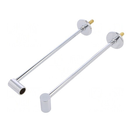 Suport cromat 200mm 2buc alamă oţel | Electronic-mag.ro | Componente Electronice