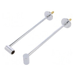 Suport cromat 200mm 2buc alamă oţel | Electronic-mag.ro | Componente Electronice