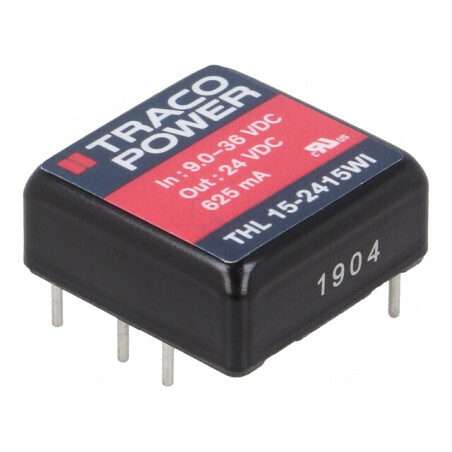 Convertor DC/DC 15W 9-36V la 24V 625mA | Electronic-mag.ro | Componente Electronice