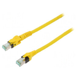 Patch cord | S/FTP | 6a | litat | Cu | PUR | galben | 3m | 27AWG | Fire: 8 | 09488547745030