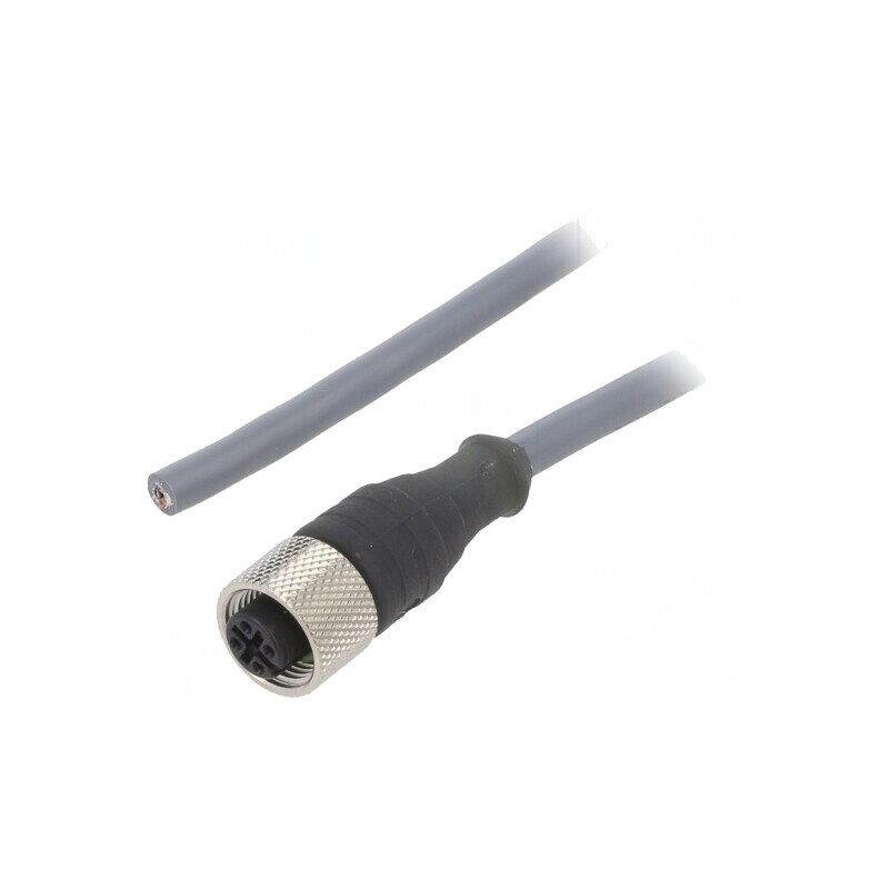 Cablu Conectare M12 4 PIN 10m 250VAC 2.2A PUR | Electronic-mag.ro | Componente Electronice