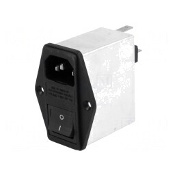 Conector AC Soclu Tată 6A 250V 0.8mH IEC 60320 | Electronic-mag.ro | Componente Electronice