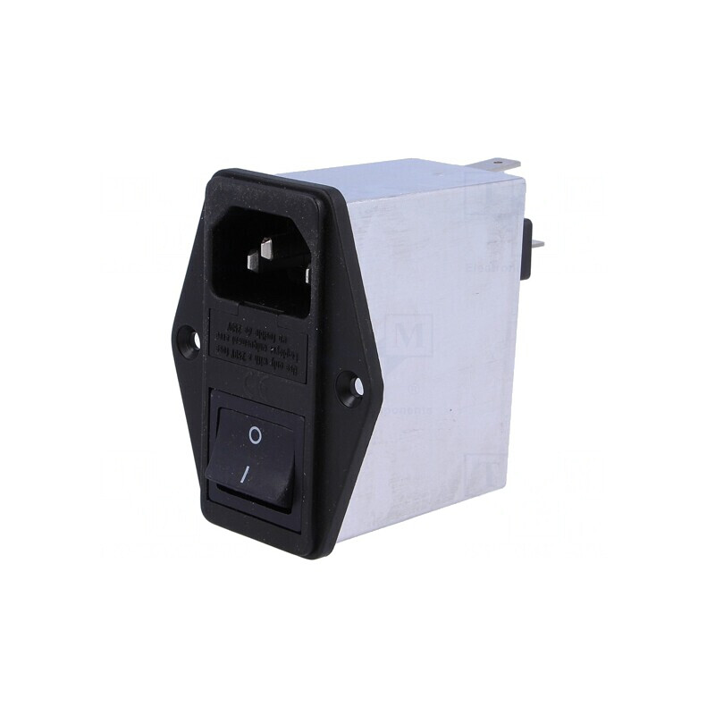 Conector Alimentare AC IEC 60320 10A 250VAC | Electronic-mag.ro | Componente Electronice