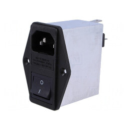 Conector Alimentare AC IEC 60320 10A 250VAC | Electronic-mag.ro | Componente Electronice