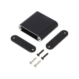 Carcasă aluminiu neagră 48x49x13mm | Electronic-mag.ro | Componente Electronice