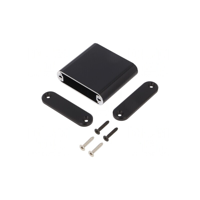 Carcasă aluminiu neagră 48x49x13mm | Electronic-mag.ro | Componente Electronice