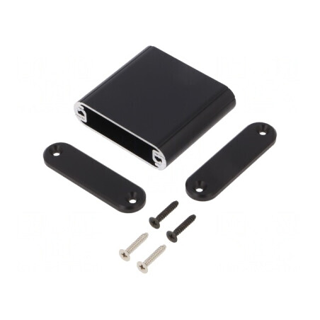 Carcasă aluminiu neagră 48x49x13mm | Electronic-mag.ro | Componente Electronice