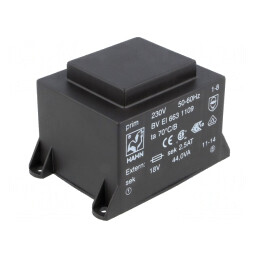 Transformator încapsulat 44VA 230VAC 18V 2444mA PCB | Electronic-mag.ro | Componente Electronice