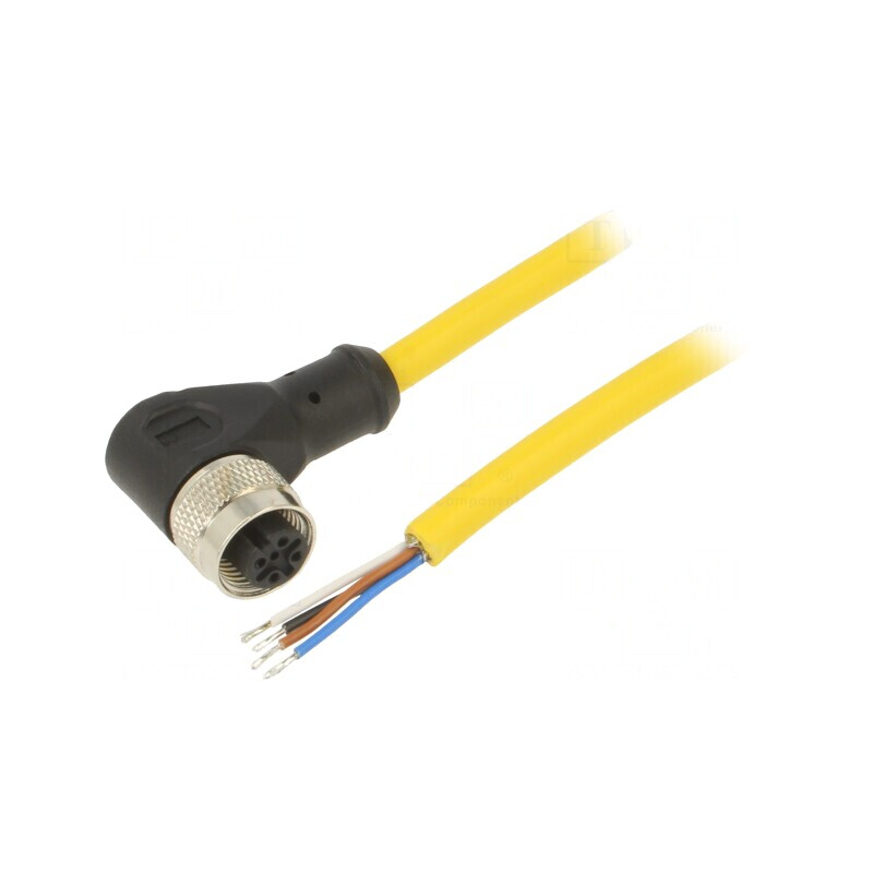 Cablu Conectare M12 4 PIN 10m 250VAC 4A PVC | Electronic-mag.ro | Componente Electronice