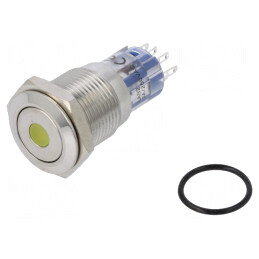 Comutator Anti-Vandalism DPDT 3A/250VAC IP67 Ambră | Electronic-mag.ro | Componente Electronice