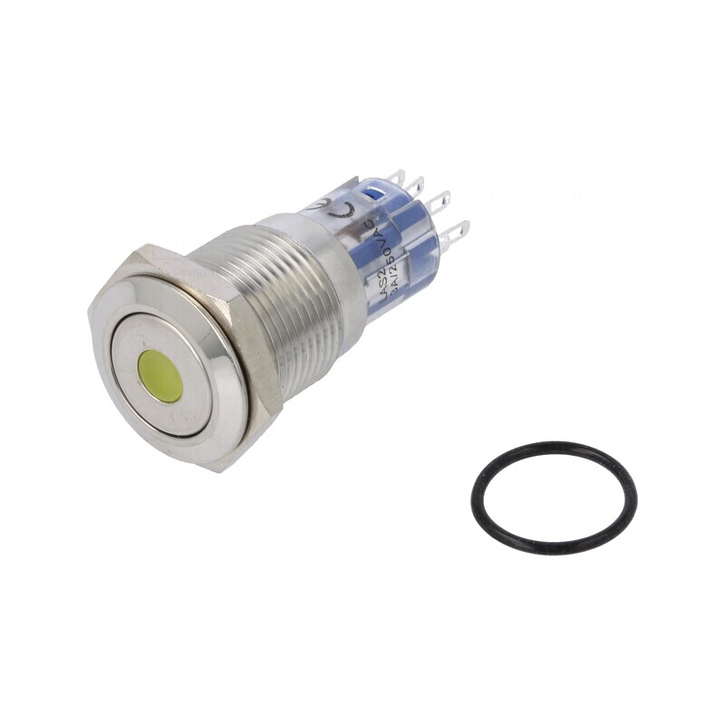 Comutator Anti-Vandalism DPDT 3A/250VAC IP67 Ambră | Electronic-mag.ro | Componente Electronice