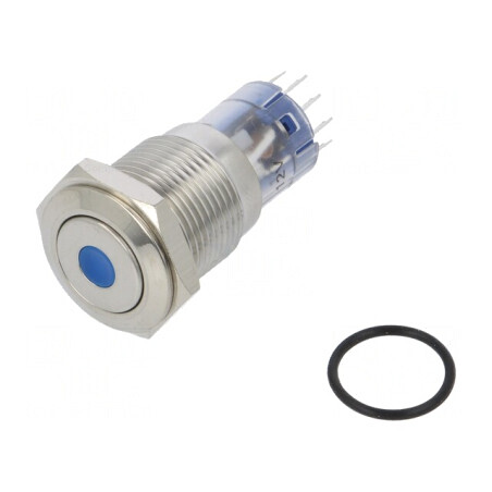 Comutator Anti-Vandalism DPDT 3A/250VAC IP67 ON-(ON) 12VDC | Electronic-mag.ro | Componente Electronice