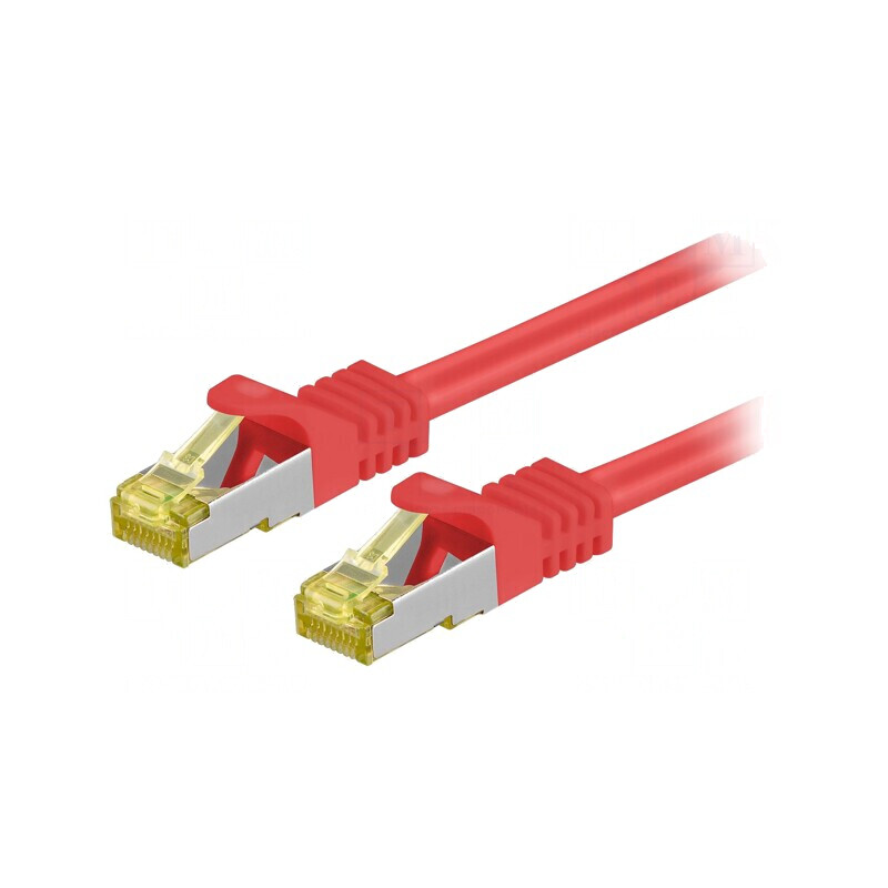 Patch cord S/FTP Cat6a LSZH Roșu 30m | Electronic-mag.ro | Componente Electronice