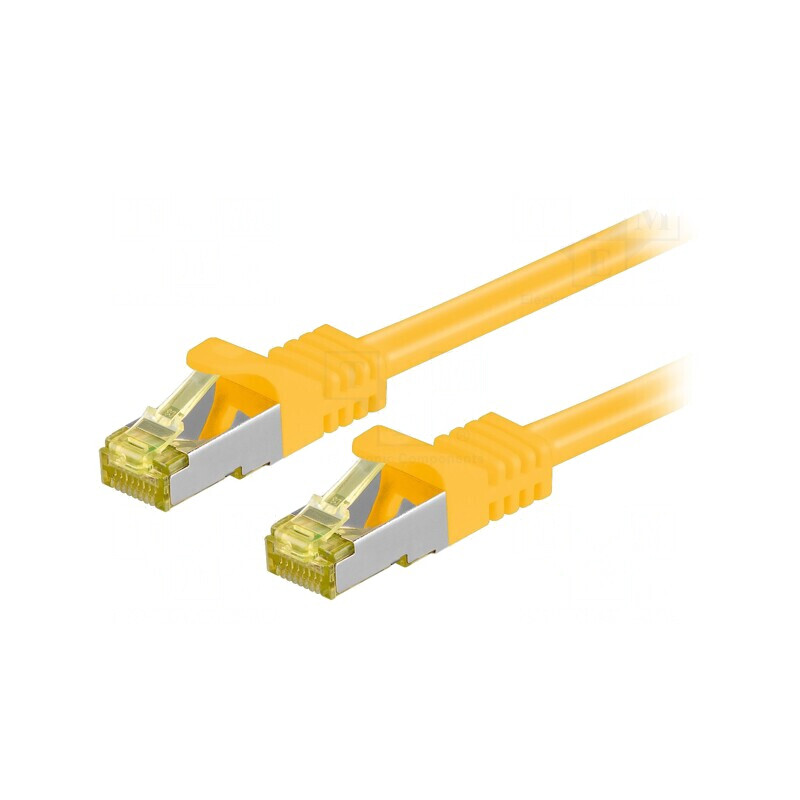 Patch cord galben S/FTP 6a LSZH 30m 26AWG | Electronic-mag.ro | Componente Electronice