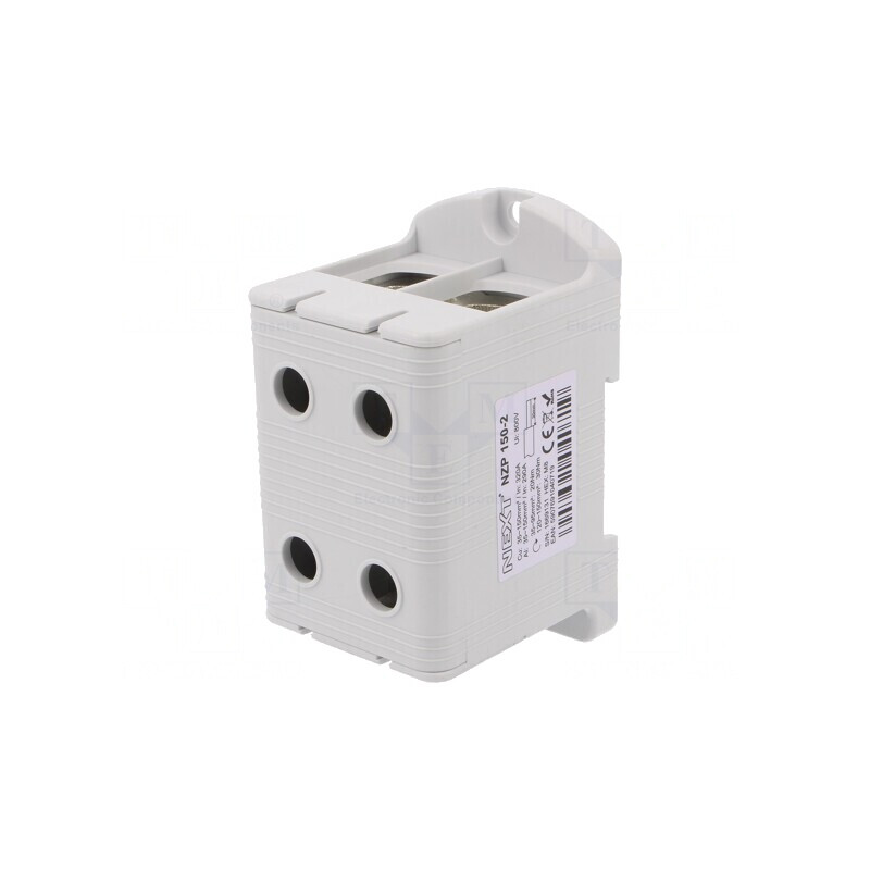 Conector de Șine 150mm2, 4 Borne, Gri, 50.9mm | Electronic-mag.ro | Componente Electronice
