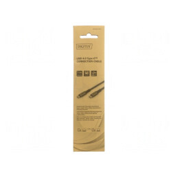 Cablu USB 4.0 Power Delivery 1m Negru/Gri | Electronic-mag.ro | Componente Electronice