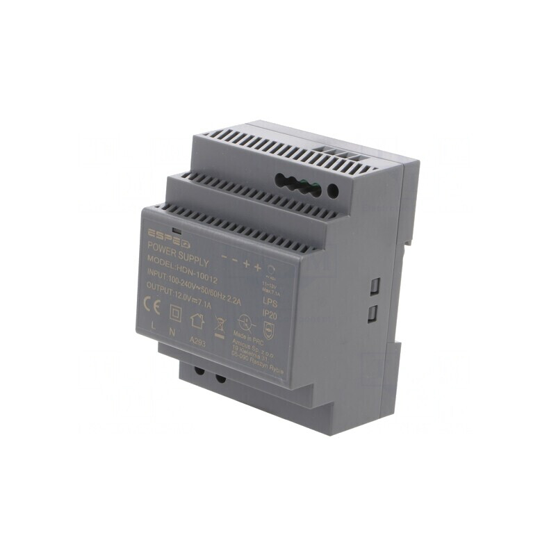 Alimentator Pulsatoriu pentru Șină DIN 90W 12V 7.1A | Electronic-mag.ro | Componente Electronice