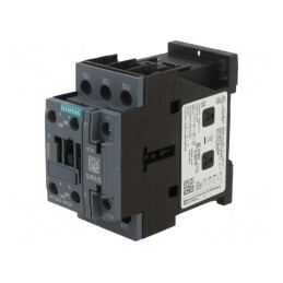 Contactor 3-polar cu contacte auxiliare NO NC 24VAC 9A | Electronic-mag.ro | Componente Electronice
