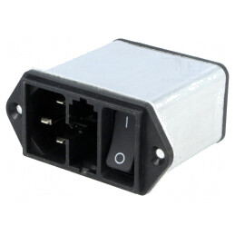 Conector Alimentare AC IEC 60320 10A 250VAC | Electronic-mag.ro | Componente Electronice