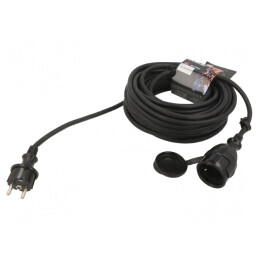 Prelungitor alimentare 15m negru 16A | Electronic-mag.ro | Componente Electronice