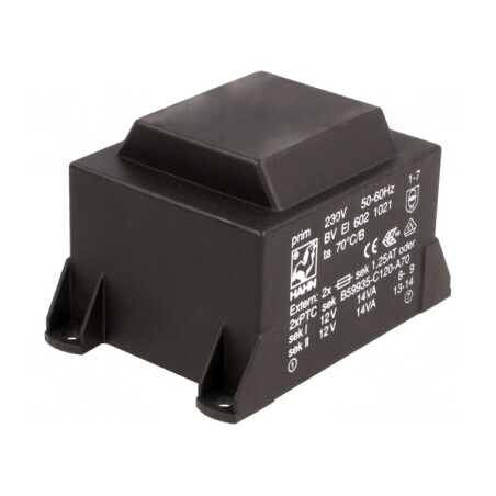 Transformator încapsulat 28VA 230V 12V 2x1167mA | Electronic-mag.ro | Componente Electronice