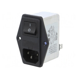 Conector Alimentare AC Soclu Tată 2A 250VAC IEC 60320 | Electronic-mag.ro | Componente Electronice
