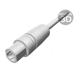 Mufă M12 4-Pin Ethernet Cablu Crimpat IP54 | Electronic-mag.ro | Componente Electronice
