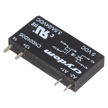 Releu Semiconductor 3-12VDC 3.5A 0-24VDC THT SIP | Electronic-mag.ro | Componente Electronice