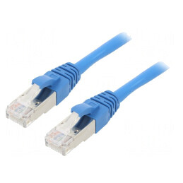 Patch cord ETHERLINE® Cat.6a S/FTP LSZH albastru | Electronic-mag.ro | Componente Electronice
