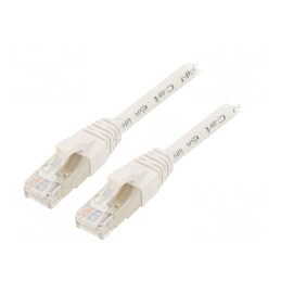 Patch Cord Ethernet Cat.6a S/FTP Alb 10m | Electronic-mag.ro | Componente Electronice