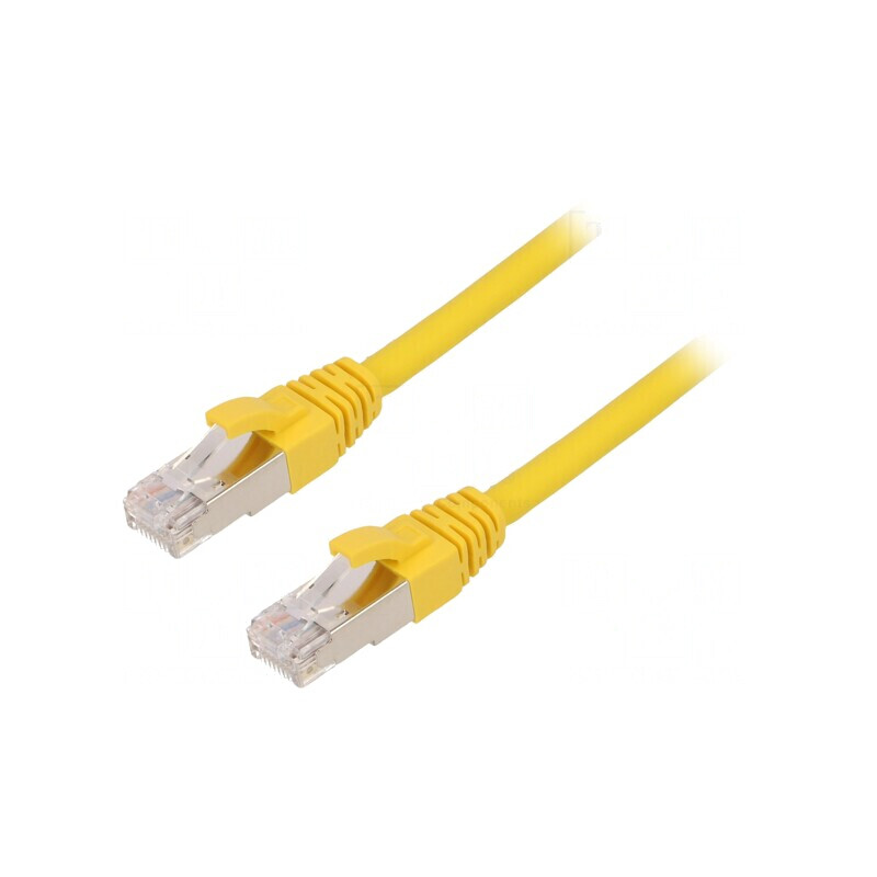 Patch Cord Ethernet Cat.6a S/FTP 1m Galben | Electronic-mag.ro | Componente Electronice