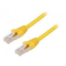 Patch Cord Ethernet Cat.6a S/FTP 1m Galben | Electronic-mag.ro | Componente Electronice