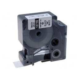 Bandă Albă 19mm x 3,5m cu Caracter Negru | Electronic-mag.ro | Componente Electronice