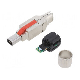 Mufă Mini I/O Type 1 D 4P Cat 5e Ecranat 8P4C | Electronic-mag.ro | Componente Electronice