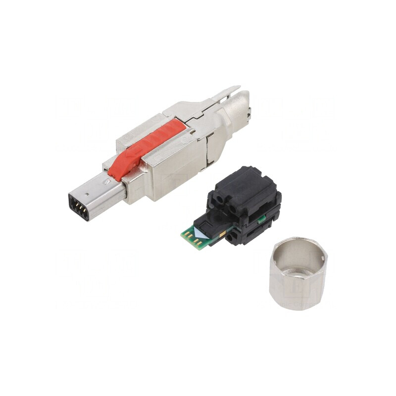 Mufă Mini I/O Type 1 D 4P Cat 5e Ecranat 8P4C | Electronic-mag.ro | Componente Electronice