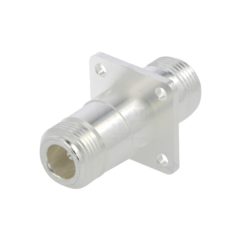 Adaptor N Soclu Dublu 50Ω PTFE Argintat | Electronic-mag.ro | Componente Electronice