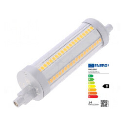 Lampă LED | alb cald | R7S | 230VAC | 2000lm | P: 14W | 3000K | CRImin: 80 | 8718696714003