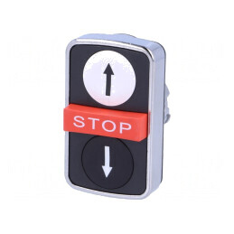 Comutator Triplu 22mm Negru/Roșu/Alb | Electronic-mag.ro | Componente Electronice