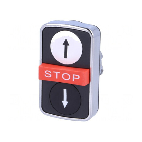 Comutator Triplu 22mm Negru/Roșu/Alb | Electronic-mag.ro | Componente Electronice