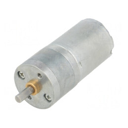 Motor DC cu Transmisie 6V 2,4A Ax Crestătură D 47:1 Metal 25x52mm | Electronic-mag.ro | Componente Electronice