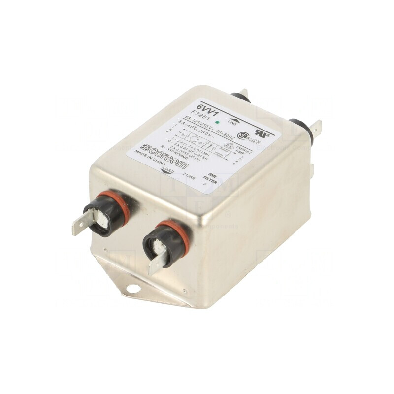 Filtru Anti-Interferențe Monofazat 250VAC 6A | Electronic-mag.ro | Componente Electronice