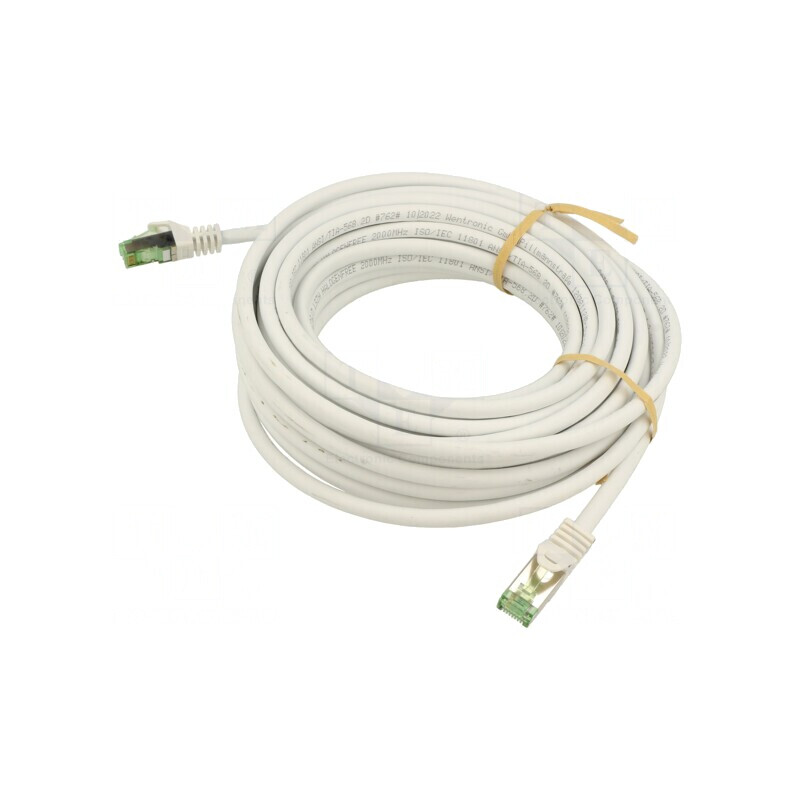 Patch Cord S/FTP Cat 8.1 Alb 20m LSZH 26AWG | Electronic-mag.ro | Componente Electronice