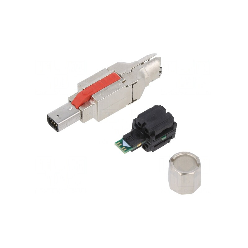 Mufă Mini I/O Type 2 4PIN Cat 5e Ecranat 8p4c | Electronic-mag.ro | Componente Electronice