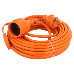 Prelungitor alimentare 15m portocaliu 3x1,5mm2 | Electronic-mag.ro | Componente Electronice