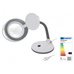 Lupă de Masă cu Iluminare LED 6W 570lm | Electronic-mag.ro | Componente Electronice