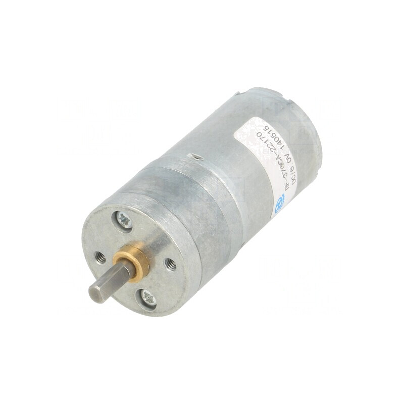 Motor DC cu Transmisie 6V 2.4A Ax Crestătură D 20.4:1 Metal 25x50mm | Electronic-mag.ro | Componente Electronice