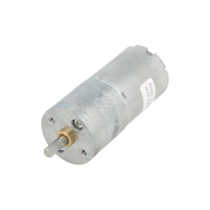 Motor DC 6V 2,4A cu Transmisie Metalică 75:1 și Ax Crestătură D | Electronic-mag.ro | Componente Electronice