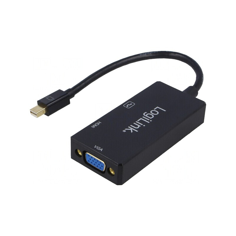 Adaptor DisplayPort DVI HDMI Negru | Electronic-mag.ro | Componente Electronice